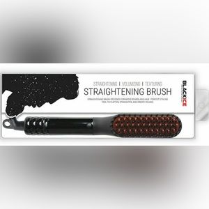 NEW. Black Ice Professional Straightening Brush Designed for Men's Hair & Beard